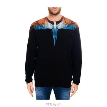 Marcelo Burlon 23FW �������κҷ� Felpa in cotone nero CMBA009R21FLE0011020 TP577423FW �������κҷ� Felpa in cotone nero CMBA009R21FLE00