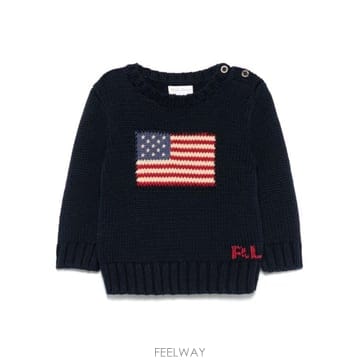 Ralph Lauren 25FW ���� ���� �η� Maglia a girocollo con bandiera ���� ���� �η� 3206625FW ���� ���� �η� Maglia a girocollo con bandiera ��