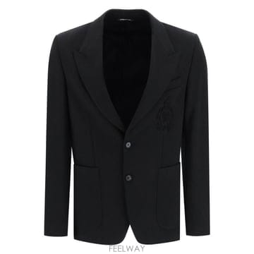 Dolce&Gabbana 22FW ��ü�ذ��ٳ� Viscose �������� with embroidered �ΰ� patch G2RA6ZGF122FW ��ü�ذ��ٳ� Viscose �������� with embroidered ��