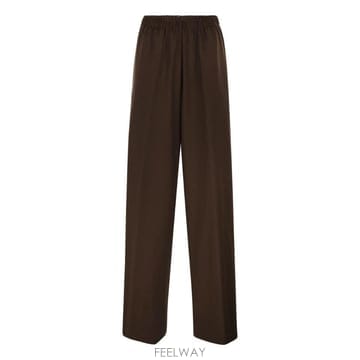 Fabiana Filippi 26FW �ĺ�Ƴ� �ʸ��� ���̵� ���� stretch �� trousers with elasticated ���̽�26FW �ĺ�Ƴ� �ʸ��� ���̵� ���� stretch �� trousers w