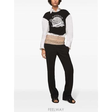 Stella McCartney 24SS ���ڶ� ��īƮ�� Crystal Embellished �� Trousers 6401953DU65510024SS ���ڶ� ��īƮ�� Crystal Embellished �� Trousers 6