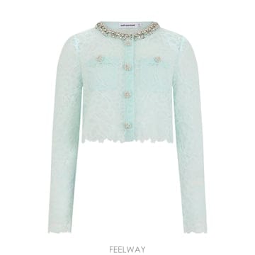 Self Portrait 26FW Self portrait ���̽� cropped ���� PF26101JGGREEN TP57749752026FW Self portrait ���̽� cropped ���� PF26101JGGREEN 