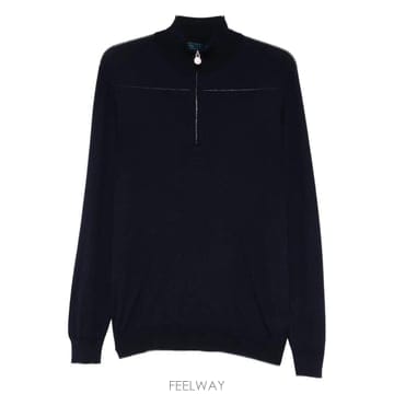 Kiton 26 FW Ű�� quarter zip mock neck sweater UMK0899 TP44540867826 FW Ű�� quarter zip mock neck sweater UMK0899 TP445