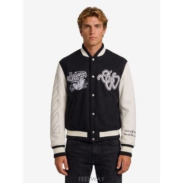 26FW 오프화이트 Cat Off College 자켓 [M] OMEH053F26FAB0010 0001