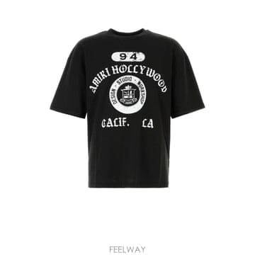 Amiri [X45]�ƹ̸� AM426JR025 BLACK ���� Ƽ���� �μҸ� ž Black cotton oversize[X45]�ƹ̸� AM426JR025 BLACK ���� Ƽ���� �μҸ� ž Bla