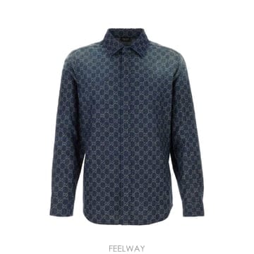 GUCCI [X45]���� 875812XDDIK 4011 ���� ���� ���� ���� ���� Printed chambray shi[X45]���� 875812XDDIK 4011 ���� ���� ���� ���� ���� Pr