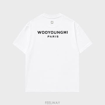 [우영미] 백로고 반팔 티셔츠 화이트 남성 티셔츠 W263TS07701W / TR