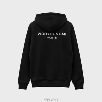 [우영미] 백로고 후드집업 블랙 남성 자켓 W263TS47741B / TR