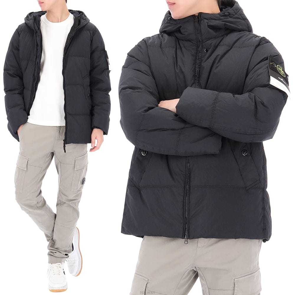 Stone Island ������ 26FW ������Ϸ��� ���� ��ġ ũ��Ŭ���� �ĵ� �ٿ� ���� L2S154100037 S0A23 V002������ 26FW ������Ϸ��� ���� ��ġ ũ��Ŭ���� �ĵ� ��