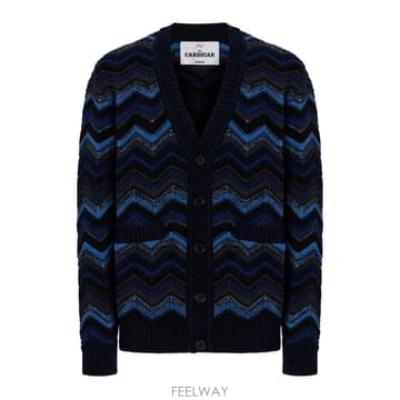 25FW 미쏘니 니트 가디건  아이코닉 zigzag 패턴  Button 프론트 클로저  US25WM0BBK0