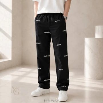 [정품/미착용] 발렌시아가 멀티로고 슬립 트랙 팬츠 블랙 48 / 30~32