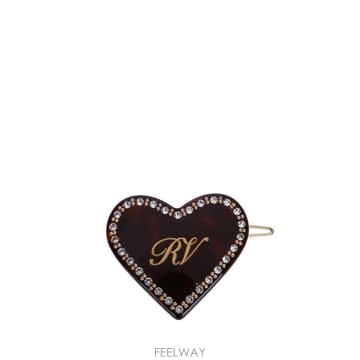Roger Vivier 26SS ���� ��� Fermaglio a cuore ���� ��� in resina con strass RE26SS ���� ��� Fermaglio a cuore ���� ��� in resi