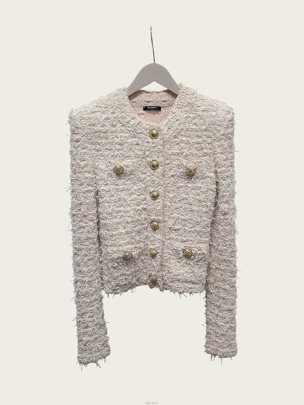 Balmain [�߰���ǰ/���̽���] 36 / �߸� 25SS ȭ��Ʈ Ʈ���� ���� ��ư ũ�� ����[�߰���ǰ/���̽���] 36 / �߸� 25SS ȭ��Ʈ Ʈ���� ���� 