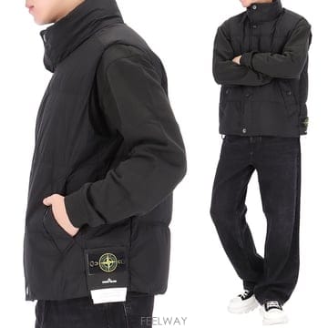 구템즈 26FW 스톤아일랜드 가먼트 다이드 크링클랩스 패딩 조끼 L2S15G100010 S0A23 V0029