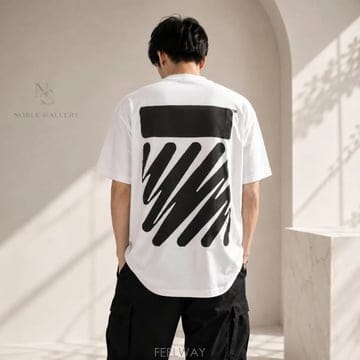 [정품/당일출고] 오프화이트 웨이브 디아그 반팔 티셔츠 XL / 100~105