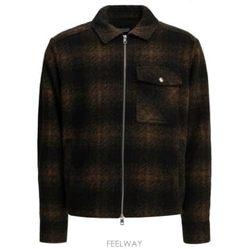 26FW Moncler Checkered 오버셔츠 자켓 with 로고 2F0003589BKBF29 TP581