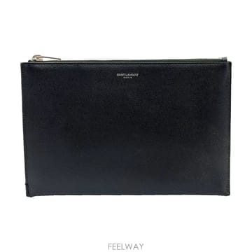 생로랑 Saint Laurent 375950 블랙 레더 클래식 스몰 클러치