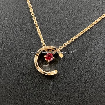 [미사용] 샤넬 코코크러쉬 코코 목걸이 베이지골드 루비 Y51497