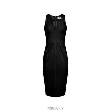 26 FW Elisabetta Franchi V넥 로고 드레스 AB94162E2 TP456306144