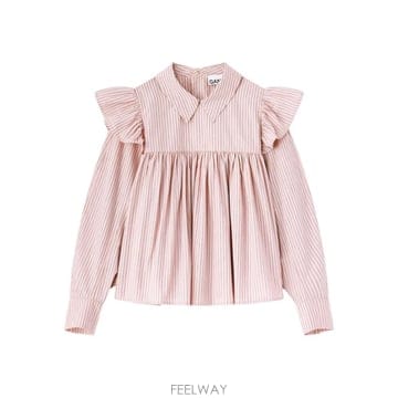 26 FW 가니 러플 스트라이프 탑 A1040084 TP454201926