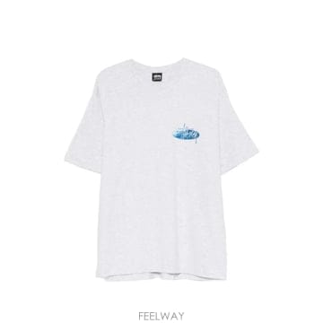 당일배송 스투시 웨이브 타원형 로고 프린트 코튼 티셔츠