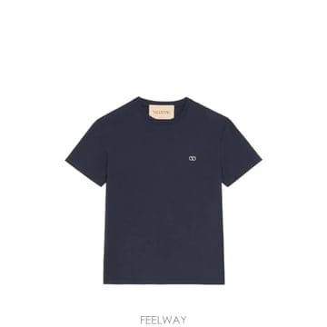 당일배송 발렌티노 가라바니 브이로고 자수 코튼 티셔츠