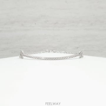 [럭스유] 티파니앤코 다이아 스마일 스몰 브레이슬릿 M 18K 화이트골드 36667192