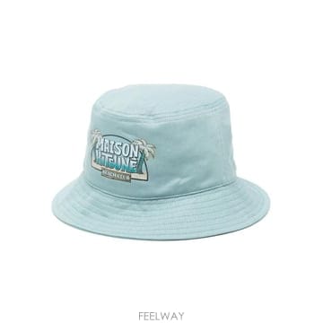 당일배송 메종 키츠네 로고 프린트 버킷 햇