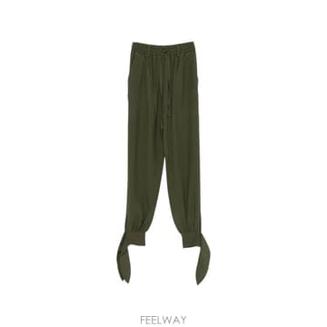 넘버21 드로스트링 타이 커프 팬츠