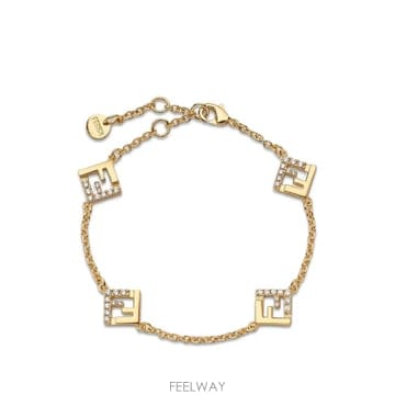 26 FW 펜디 포에버 FF 모티프 크리스털 장식 브레이슬릿 8AL492ATEP TP454699134