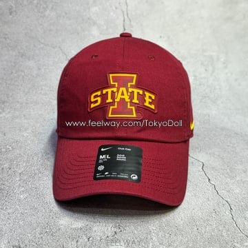 (국내배송) 나이키 스우시 모자 아이오와 스테이트 사이클론즈 클럽 볼캡 NCAA 팀 버건디