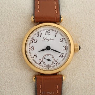 론진 Longines 화이트 다이얼 스몰세컨즈 여성용 수동 시계