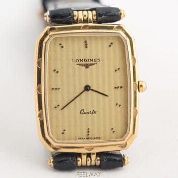 스위스 론진 Longines 골드 패턴 다이얼 쿼츠 962/6628