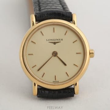스위스 론진 Longines 그랜드 클래식 Grand Classic 샴페인 골드 다이얼 여성용 쿼츠