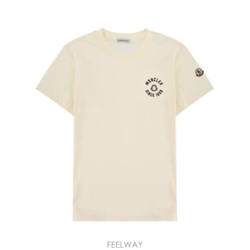 Moncler 26FW ��Ŭ���� �ڼ� �ΰ� ��ư Ƽ���� 8C00030 89AUO034 IVORY26FW ��Ŭ���� �ڼ� �ΰ� ��ư Ƽ���� 8C00030 89AUO034 I