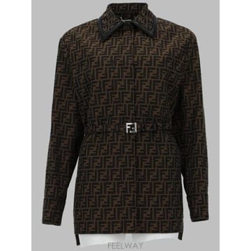 FENDI 26FW ��� FF ĵ���� ��Ŷ FJ7564 A5W3F118W BROWN26FW ��� FF ĵ���� ��Ŷ FJ7564 A5W3F118W BROWN