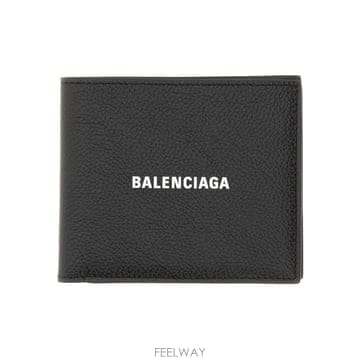 26FW 발렌시아가 캐쉬 스퀘어 반지갑 594549 1IZI31090 BLACK