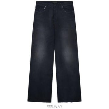 26FW 발렌시아가 커브드 니 팬츠 857194 TTW648074 BLUE