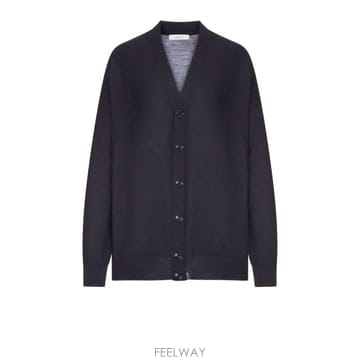 26FW 르메르 릴렉스 트위스트 가디건 PO0052 LK1063 BK999 BLACK
