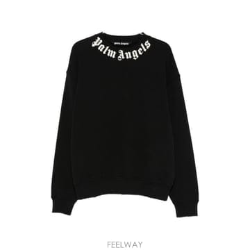 팜엔젤스 넥 로고 코튼 맨투맨