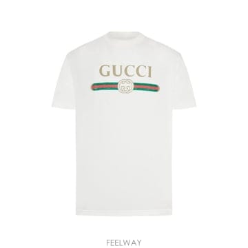 GUCCI 26FW ���� �ΰ� ����Ʈ ��ư ���� ��ũ Ƽ���� 865015 XJHUF9280 WHITE26FW ���� �ΰ� ����Ʈ ��ư ���� ��ũ Ƽ���� 865015 XJH