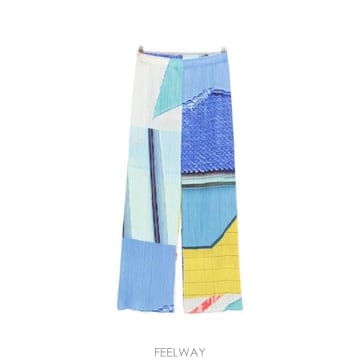 26SS 플리츠플리즈 스트레이트 팬츠 PP66JF674 07 NAVY