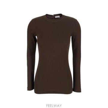 Brunello Cucinelli 26FW ���ڷ� ��ġ�ڸ� ���� Ƽ���� MPTC8BJ300 C4211 BROWN26FW ���ڷ� ��ġ�ڸ� ���� Ƽ���� MPTC8BJ300 C4211 BR