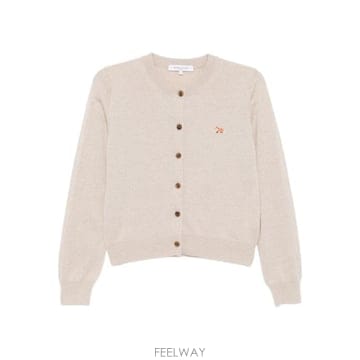 26FW 메종키츠네 베이비 폭스 메리노 레귤러 가디건 PW00502 KT1181H218 BEIGE