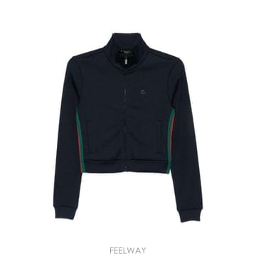 26FW 구찌 립 코튼 저지 집업 스웨트셔츠 875656 XJHYN4294 NAVY