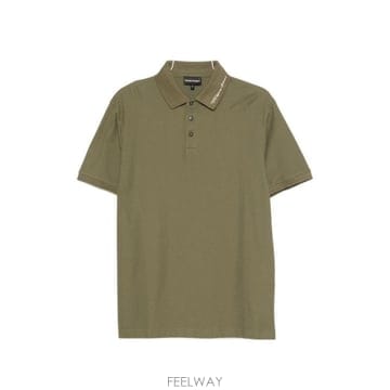 26FW 엠포리오 아르마니 폴로 티셔츠 EM007355 AF10497U7046 GREEN