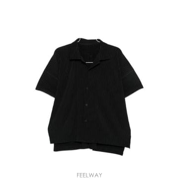 26FW 옴므 플리세 이세이 미야케 폴로 티셔츠 HP68JJ081 15 BLACK