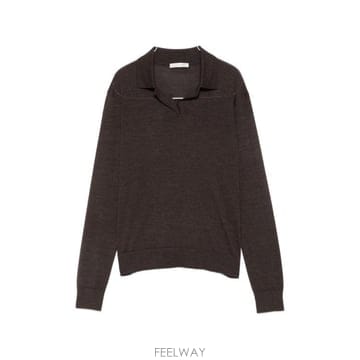 26FW 더로우 폴로 티셔츠 R001252Y1043 BRM BROWN