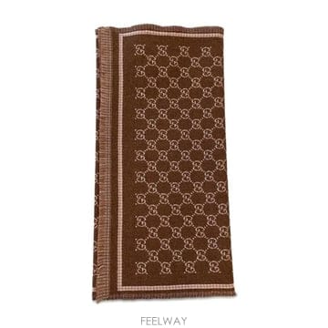 26FW 구찌 GG 울 스카프 839035 3GAMQ2572 BROWN