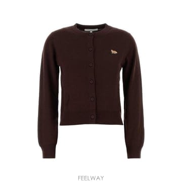 26FW 메종키츠네 베이비 폭스 메리노 레귤러 가디건 PW00502 KT11810553 BROWN